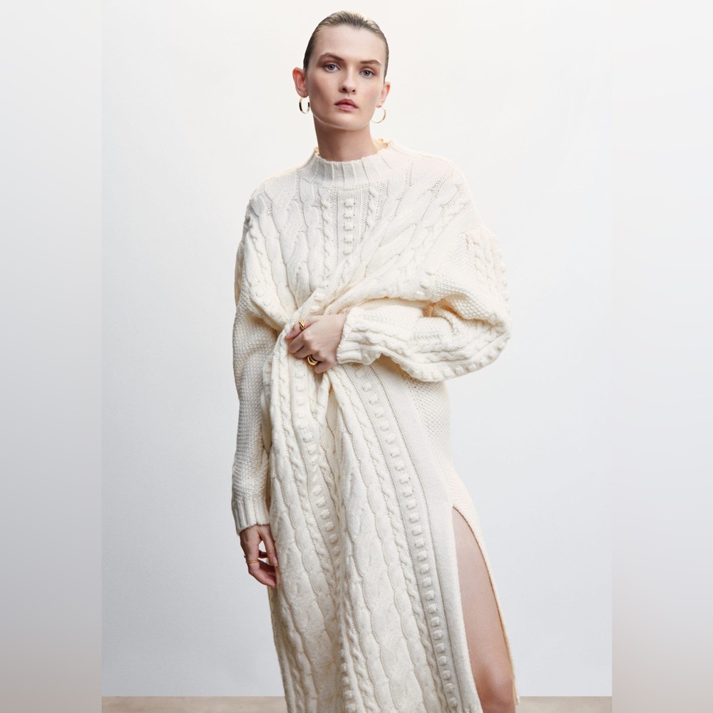 MANGO KNIT LONG DRESS